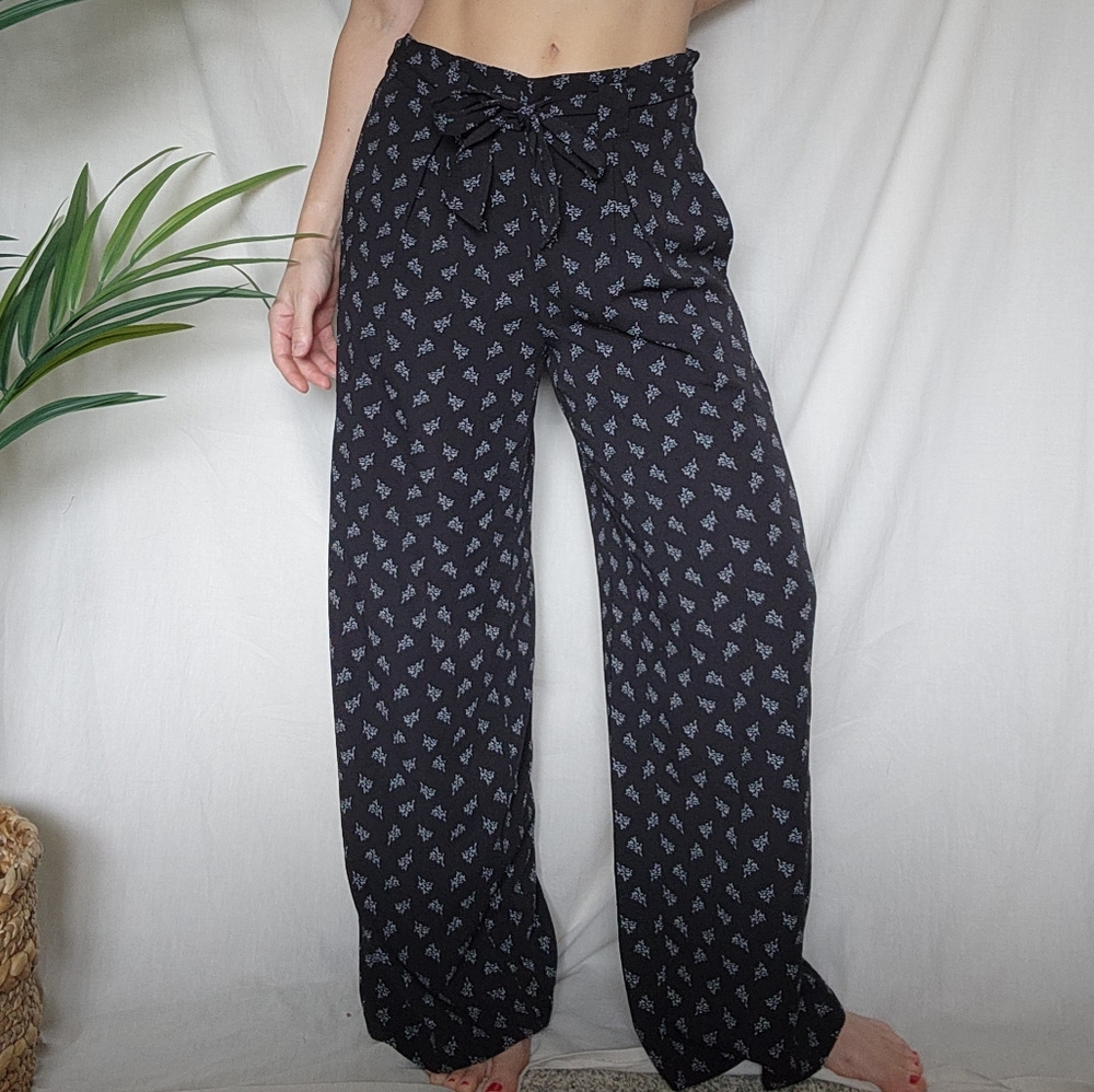 NWOT Max Studio Wide Leg Full Length Flowy Wide Leg Trousers Pants with …
